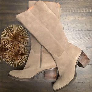 LUCKY BRAND Suede Riding Boots (Wide Calf)